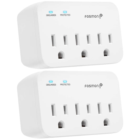 Fosmon Refrigerator Surge Protector, 3 Outlet Heavy Duty Appliance Surge Protector with High Joules for Fridge, Microwave, Washing Machine, Garage