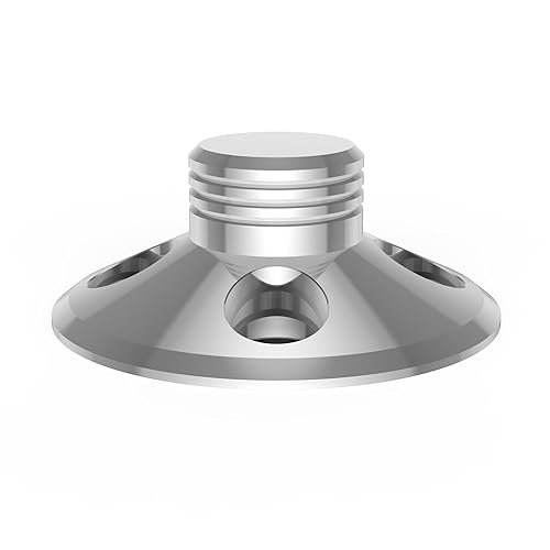 Moonsaudio Record Weight Stabilizer Aluminium Alloy Disc Stabilizer 3”x1.26” for LP Vinyl,Turntable (Silver)