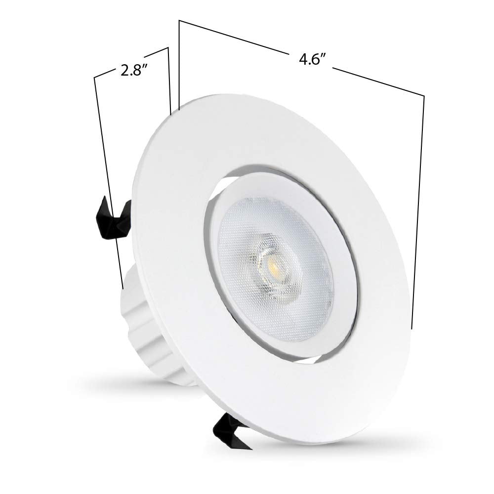 Feit LEDR4ADJ/830 65W Equivalent 4" Adjustable Retrofit Kit, Soft White