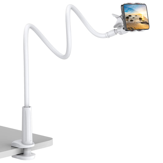 Gooseneck Cell Phone Holder, Universal 360 Flexible Phone Stand Lazy Bracket Mount Long Arms Clamp for Phone 13 Pro Xs Max XR X 8 7 6 6s Plus