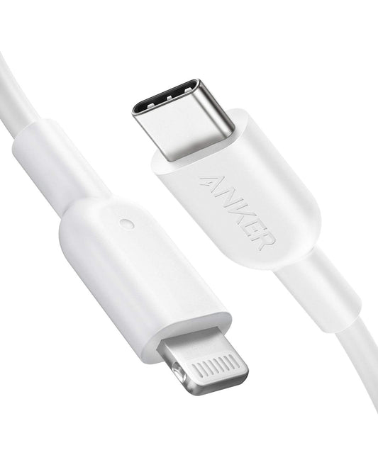 Anker USB C to Lightning Cable, 321 USB-C to Lightning Cable (6ft,White), MFi Certified for iPhone 13 Pro 12 Pro Max 12 11 X XS, AirPods Pro…