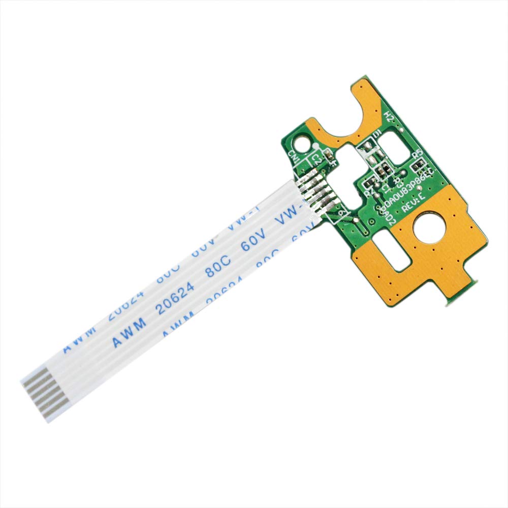 GinTai Laptop Power Button Switch Board + Cable Replacement for HP 15-f199nr 15-f059wm 15-f010dx 15-f033wm