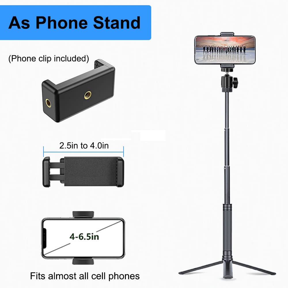 JCWINY 30" Tall Webcam Stand Tripod Extendable Desktop Tabletop Webcam Tripod Web camera Mount Aluminum Desk Tripods Stand for Logitech Brio Webcams