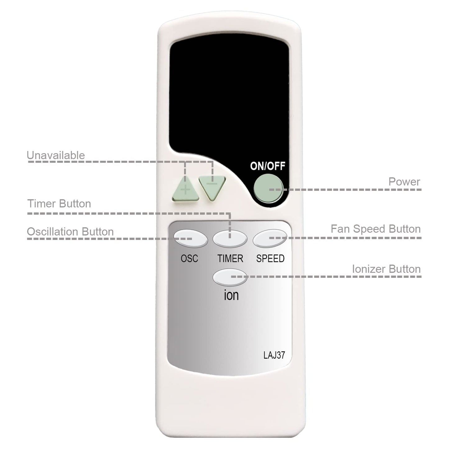 Replacement Remote Control for Lasko 2033687 T36550C Tower Fan
