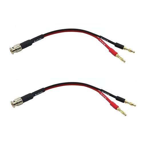 WJSTN bnc to Banana Plug Adapter,Banana Plug Adapter Male to Male BNC Socket Binding Post Splitter Connecto