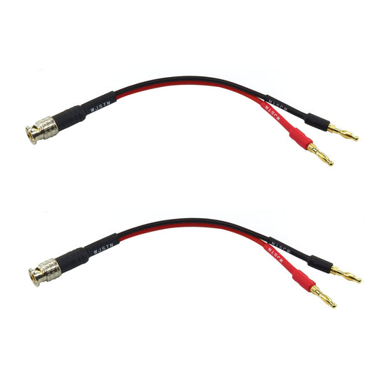WJSTN bnc to Banana Plug Adapter,Banana Plug Adapter Male to Male BNC Socket Binding Post Splitter Connecto