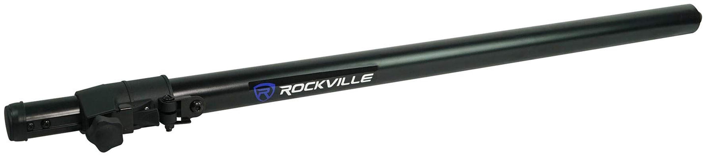 Rockville GASPOLE-B M20 Threaded Air Assist Subwoofer-Speaker Pole Mount Stand, 33.5"-55" Adjustable Height, 140 Lb Capacity, 35mm Diameter, for DJs