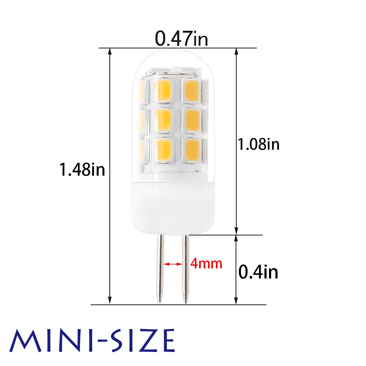 XRZT 120V G4 Led Bulb, 30W Halogen Bulb Equivalent, Warm White, 5-Pack