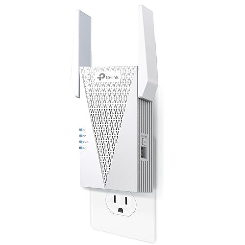 TP-Link RE615X AX1800 WiFi 6 Range Extender w/Ethernet Port | 1.8G Dual-Band Wireless Repeater Amplifier | Up to 2100 Sq. Ft., 64 Devices | Internet