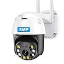 INQMEGAPRO 5MP PTZ WiFi Security Camera Outdoor, 1920P HD Wireless Surveillance Camera, Waterproof IP Camera, 2-Way Audio, Enhanced Night Vision