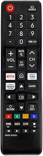 BN59-01315J Replacement Remote Control Applicable for Samsung UHD Curve Ultra HDTV LED 6 7 8 Series TV, with Netflix/Prime Video/Samsung TV Plus Short