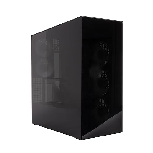 ARCTIC Xtender VG (Black) with Vertical GPU Mount - PC Case, Tempered Panorama Glass, 2 x 420 mm Radiator Support, Full Tower, Big Tower, E-ATX, 5X