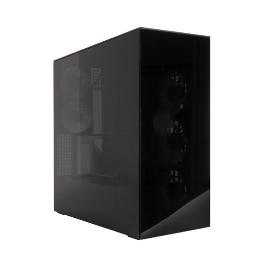 ARCTIC Xtender VG (Black) with Vertical GPU Mount - PC Case, Tempered Panorama Glass, 2 x 420 mm Radiator Support, Full Tower, Big Tower, E-ATX, 5X