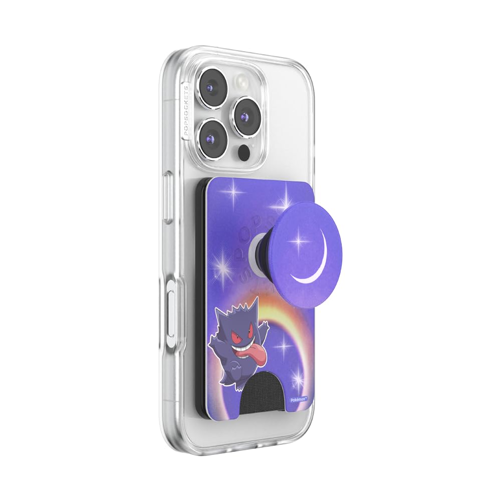 PopSockets Phone Wallet for MagSafe, Phone Card Holder with Grip, Pokemon - Gengar Dream Eater