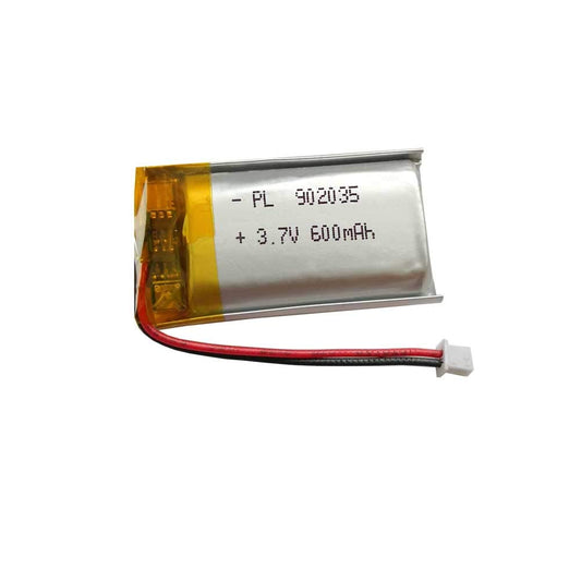 AOLIKES 902035 Battery, 3.7V 600mAh Lipo Rechargeable Battery Pack with JST Ph1.25-2Pin Plug for Bluetooth Speaker, Mini DVR, Pet GPS, Driving…