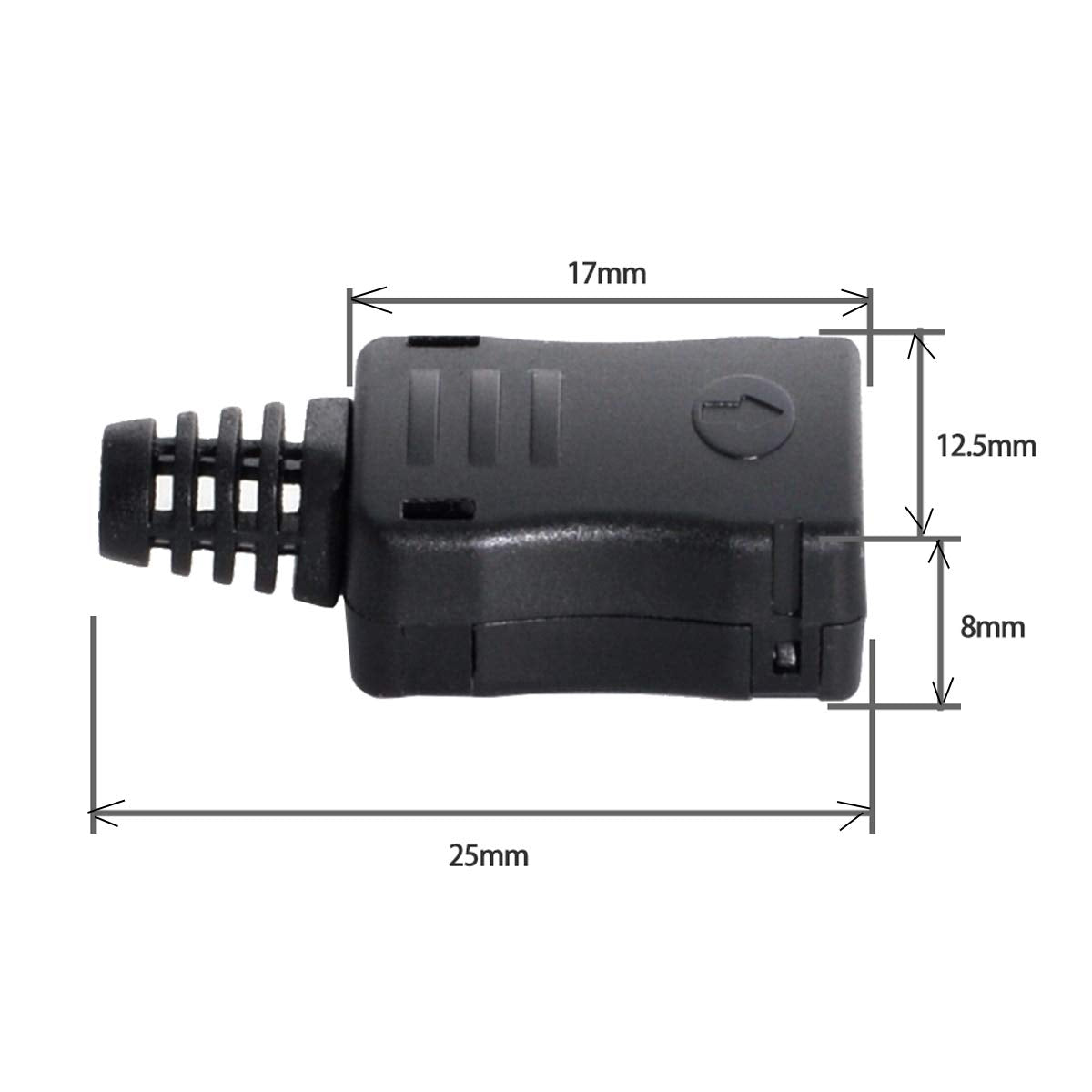 cablecc 10set DIY 4pin USB 2.0 Type C Female Socket Connector SMT Type with PC Board & Housing & 3.0mm SR