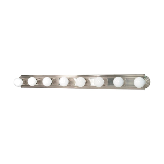 Nuvo Lighting 60/303 Transitional Eight Light Vanity in Pwt, Nckl, B/S, Slvr. Finish
