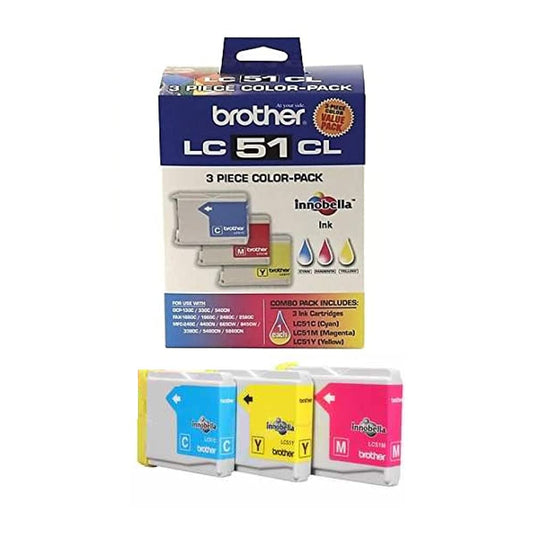 Brother LC513PKS Multipack OEM Genuine Inkjet/Ink Cartridge (LC51C+ LC51M+ LC51Y)1 (400 x3 Yield) - Retail