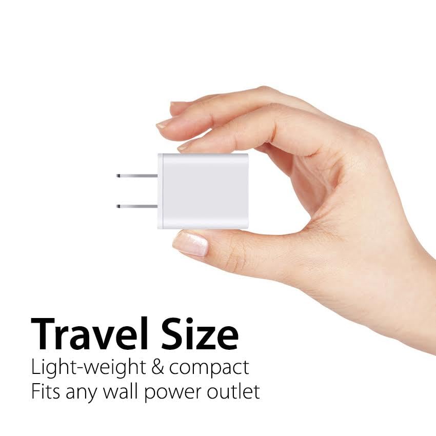iPhone Charger [MFi Certified] - Travel & Home Wall Charger with 5ft Cable, Compatible with iPhone 14, 13, 12, 11, SE, X, 8, 7, 6, 5, iPad Mini, iPod