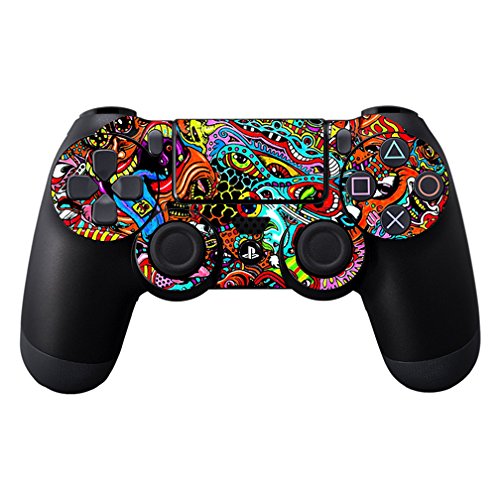 MightySkins Skin Compatible with Sony PS4 Controller - Acid Trippy | Protective, Durable, and Unique Vinyl Decal wrap Cover | Easy to Apply, Remove
