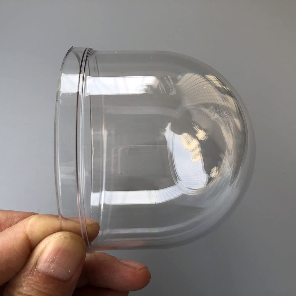 OwlCat 3.38 Inch Small Polycarbonate PC Material Vertical Heightened Indoor/Outdoor CCTV Clear Dome Camera Cover Security Dome Camera Housing Size