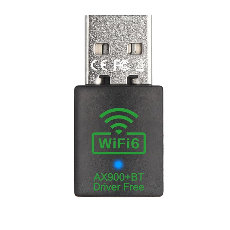 WiFi 6 USB Adapter with Bluetooth 5.4, AX900Mbps Dual Band 2.4G/5G, Plug and Play,Suitable for Computers, Keyboards, mice, Printers, Headphones