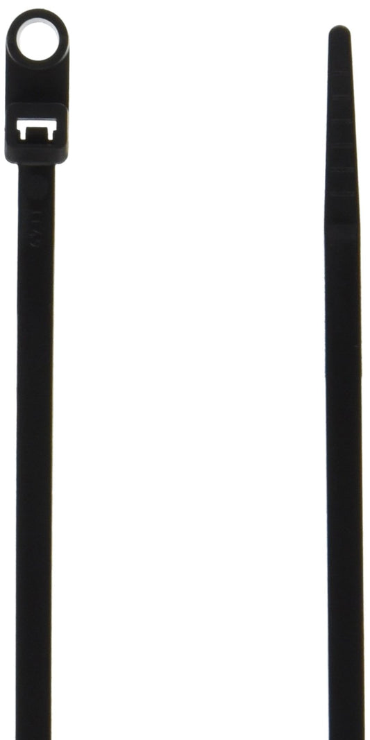 Morris 20336 UV Mounting Nylon Cable Tie with 50-Pound Tensile Strength, 8-Inch Length, Black, 100-Pack