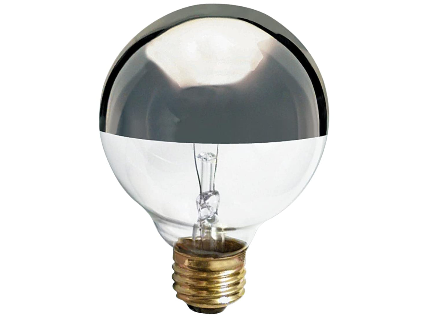 Satco (6 Pack S3862 120-Volt 60-Watt G25 Medium Base Light Bulb, Silver Crown