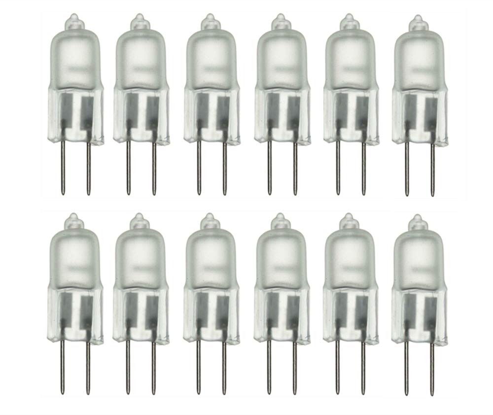 10W Halogen Bulbs G4 10W 12V Halogen Light Lamps G4 Base Halogen 10W 12 Volt T3 JC Lamp Halogen Bulbs,G4 Bi-Pin Base,Low Voltage 12V, Frosted Glass