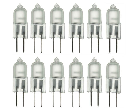 10W Halogen Bulbs G4 10W 12V Halogen Light Lamps G4 Base Halogen 10W 12 Volt T3 JC Lamp Halogen Bulbs,G4 Bi-Pin Base,Low Voltage 12V, Frosted Glass