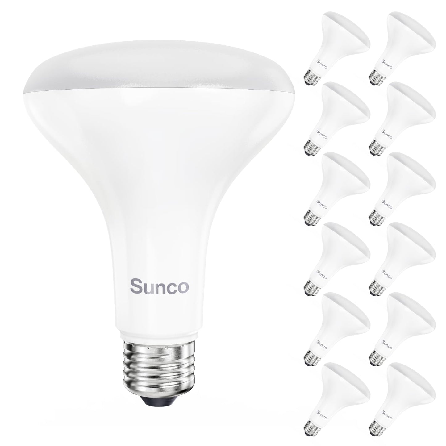 Sunco 12 Pack BR30 LED Bulb Flood Light, E26, 16W=100W, 5000K Daylight
