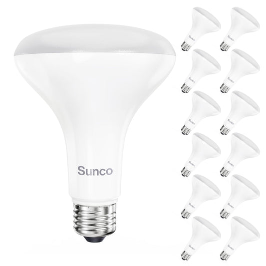 Sunco 12 Pack BR30 LED Bulb Flood Light, E26, 16W=100W, 5000K Daylight