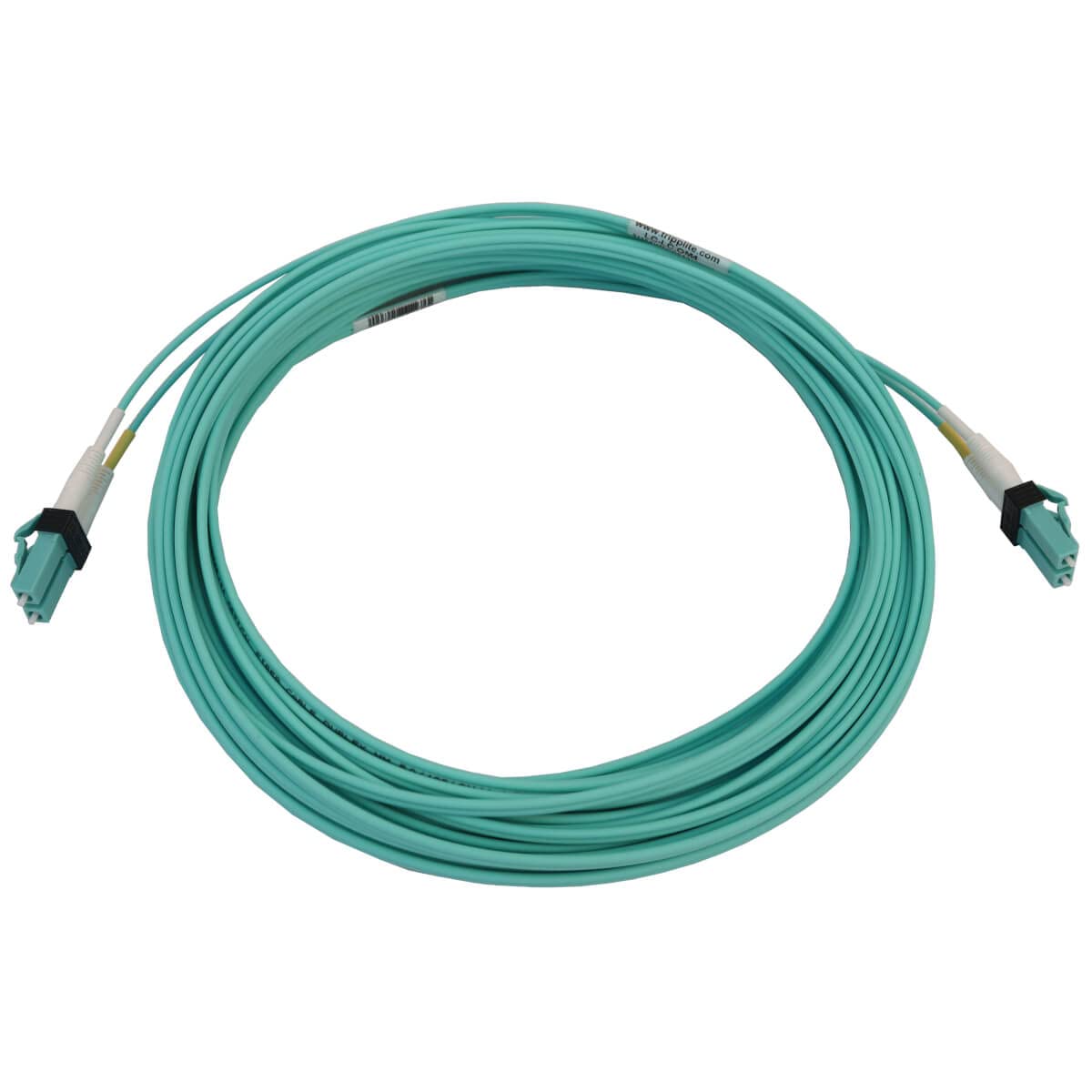 Tripp Lite Switchable Fiber Cable, 400G Duplex Multimode 50/125 OM4 (LC Duplex-PC/LC Duplex-PC), Round LSZH Jacket Aqua, 10 Meters / 32.8 Feet, Lifetime Limited Manufacturer's Warranty (N820X-10M-OM4)