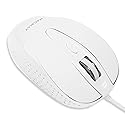 Macally USB Wired Mouse with 3 Button, Scroll Wheel, & 5 Foot Long Cord, USB Mouse for Laptop and Desktop, Computer Mouse Compatible with Apple