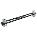 Rockville ACC-DM Dual Mic Stand Adapter Bar, 5/8" and 3/8" Threading, Steel Construction, Adjustable Positioning, Compact Design, for Stereo Recording