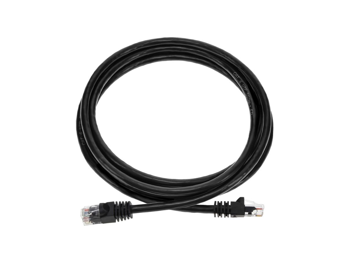 Monoprice Cat6 Ethernet Patch Cable - Network Internet Cord - RJ45, Stranded, 550Mhz, UTP, Pure Bare Copper Wire, 24AWG, 7ft, Black