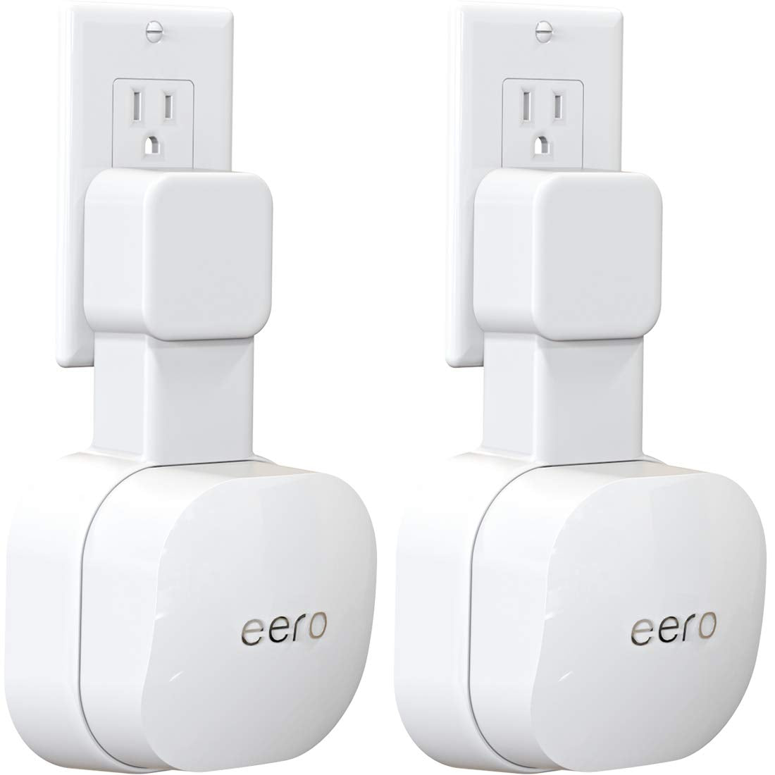 Tizomi Outlet Wall Mount Holder ONLY for eero 6 Dual-Band mesh Wi-Fi 6 System [NOT Fit for Pro 6], No Messy Wires | Space Saving | Easily Be Moved