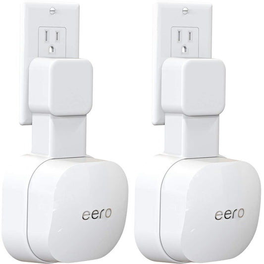 Tizomi Outlet Wall Mount Holder ONLY for eero 6 Dual-Band mesh Wi-Fi 6 System [NOT Fit for Pro 6], No Messy Wires | Space Saving | Easily Be Moved