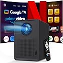?Official Licensed Google TV?4K Smart Projector with WiFi and Bluetooth : Unlimited Access to Streaming Apps, 1200 ANSI, Dolby Audio, 80% Zoom, 300"