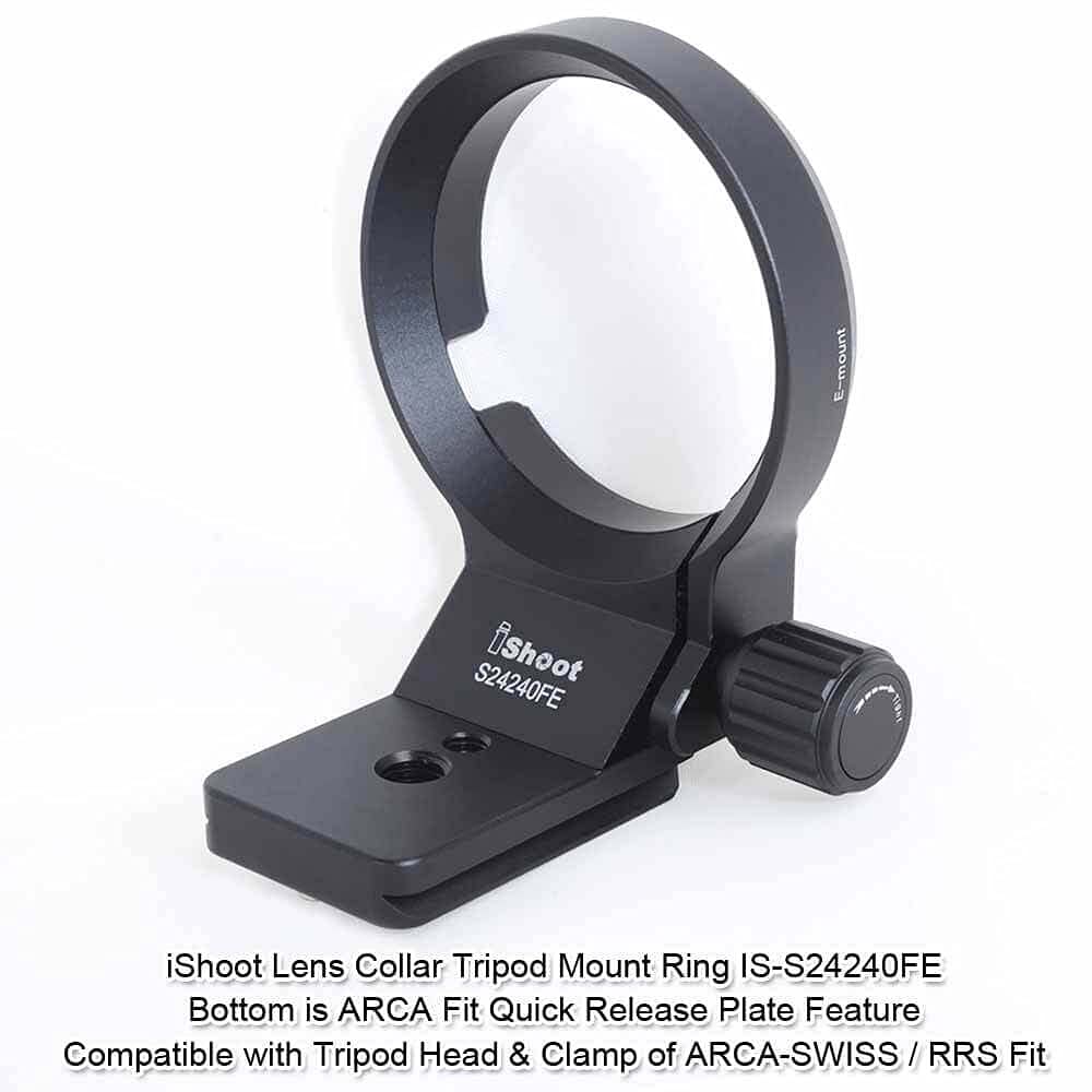 iShoot Tripod Mount Ring Lens Collar Support Bracket Holder Compatible with Sony FE 24-240mm F3.5-6.3 OSS, 24-70mm f/4 ZA OSS, 24mm f/1.4 GM, 10-18mm