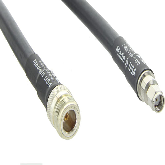 MPD Digital I LMR400 Times Microwave Coaxial Cable I N Female - RPSMA Male Connectors I Low Loss RF Coaxial Cable I CB, Ham Radio, Transmitters