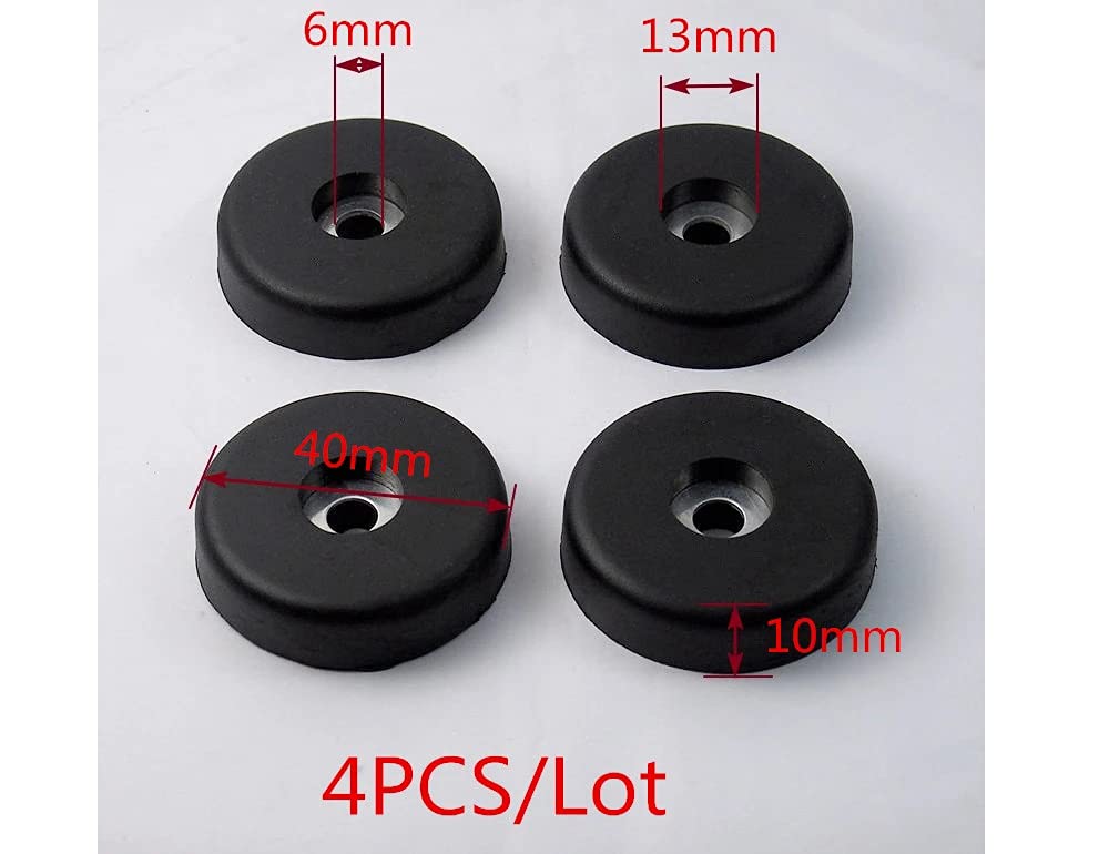 KROYWACHS DJ Speaker Cabinet Rubber Feet for Speaker Cabinets and Flight Case? Repair Kit Accessories Woofer 4PCS 40x10mm for Home Theater Karaoke