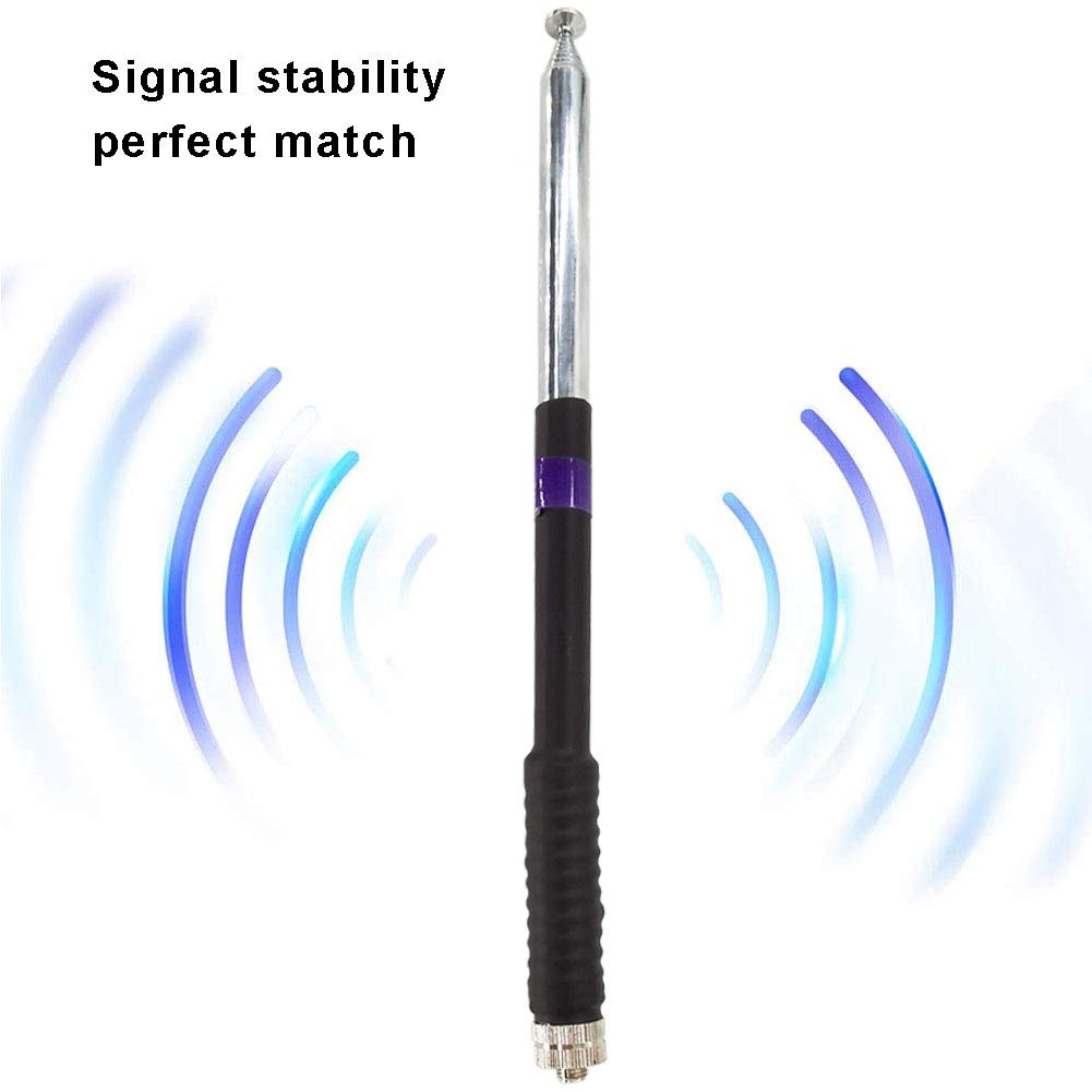 TENQ FP10120 SMA-Female Telescopic Antenna 136-174mHz Anti-Collision Extendable Antenna for WouXun Kenwood BAOFENG UV-5R BF-888S Walkie Talkie