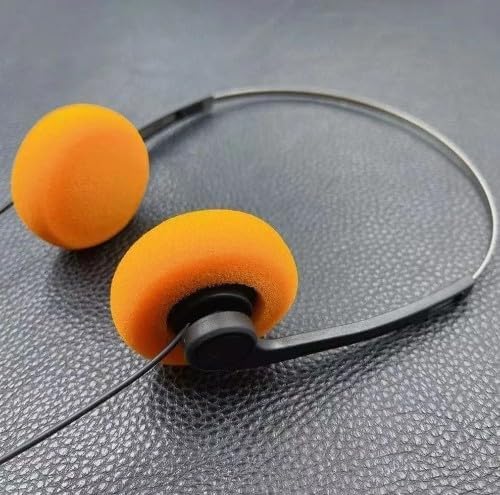 1Pc Orange Retro Over-Ear Headphone，Vintage Feelings Underwire Headphone,Retro Lightweight Earphones,Hi-Fi Stereo Earphone Headset,Headphones ,for…