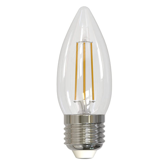 Bulbrite 776862, 4.5 Watt Filament LED Light Bulb, B11 Bulb Type, E26 Standard Base, 350 Lumens, 2700k Color Temperature (CCT), High 90 CRI