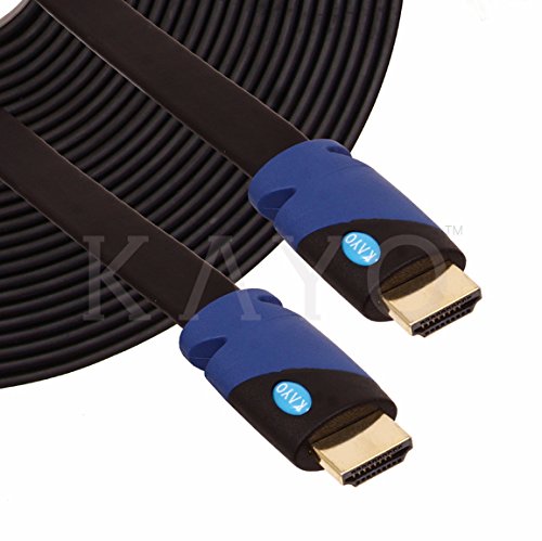 LAT HDMI Cable - 25 FT, High Speed HDMI Cable (7.6m) Flat Wire - CL3 Rated Supports 4K, Ultra HD, 3D, 2160p, 1080p, Ethernet and Audio Return (Latest