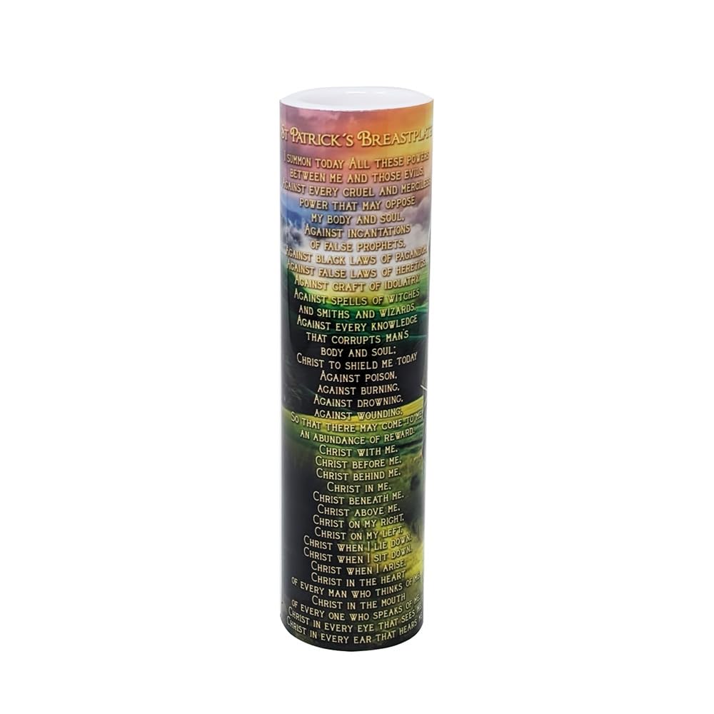 THE SAINTS COLLECTION Saint Patrick LED Flameless Devotional Prayer Candle