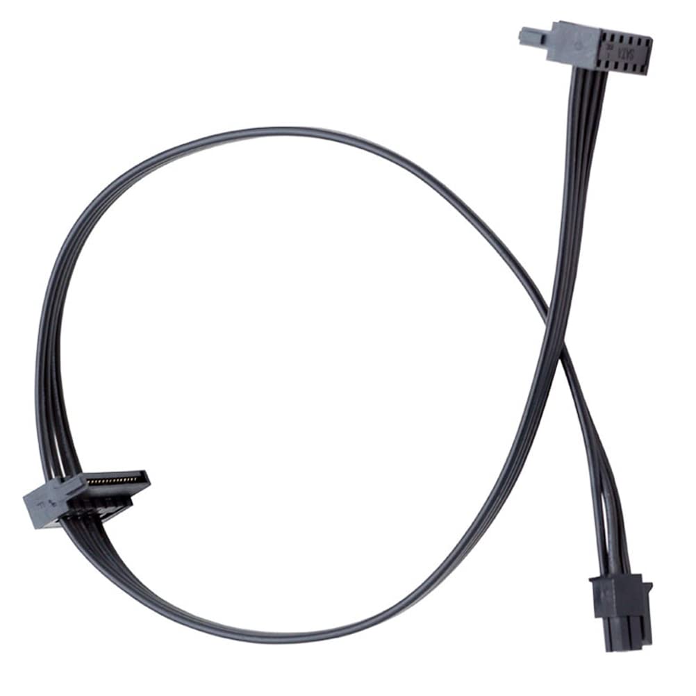 Furlet 5mm ATX Mini 4 Pin to 2 SATA HDD Power Cable Daisy Chain Power Compatible with Lenovo Ideacentre 510S,Thinkstation P330,IdeaCentre
