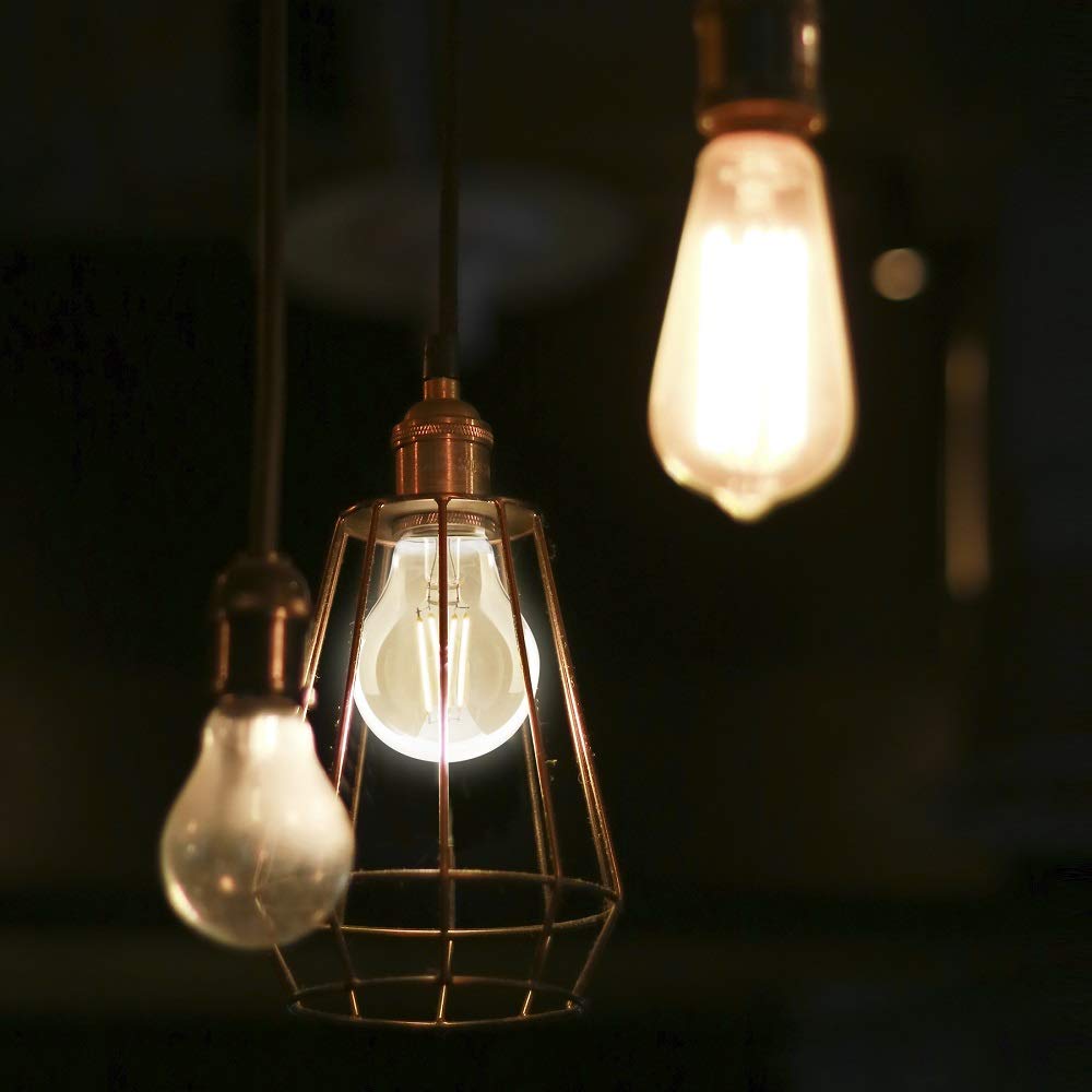 Feit Electric A19 LED Vintage Exposed Filament Light Bulb, 60W Eq