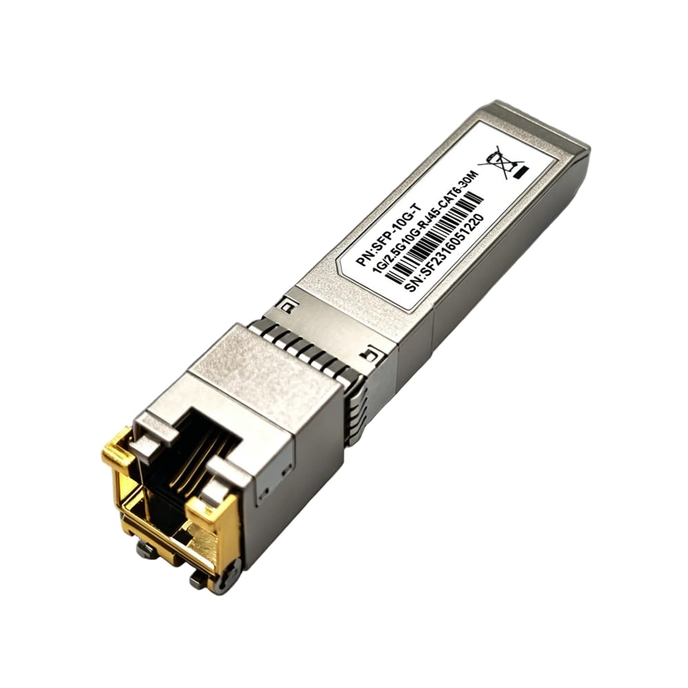 10G SFP+ Transceiver, Copper Modules with 10Gbps 30M Reach, SFP+ to RJ45 Module for Data Center & Enterprise Network Switch